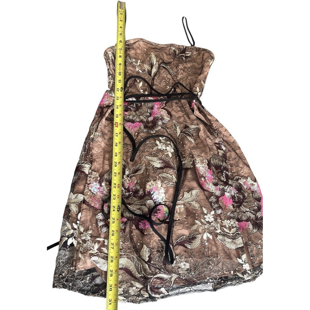 NWT $198 Free People Last Call Mini Dress Floral Sequin Lace Shimmer Party Sz XS - Picture 16 of 16
